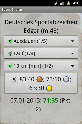 Android application Sport-ii Pro screenshort