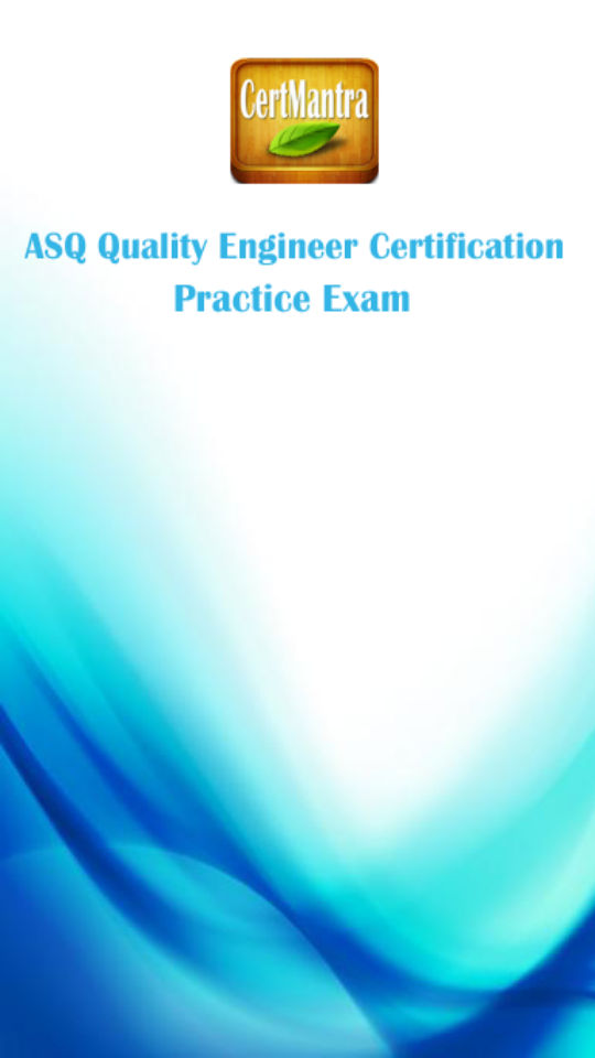 ASQ Quality Engineer Cert Prep Screen 1