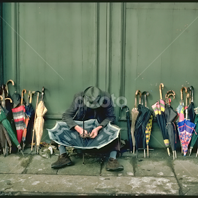 Umbrella Repair Man, Milano, Italy by Bruce Martin - People Street & Candids