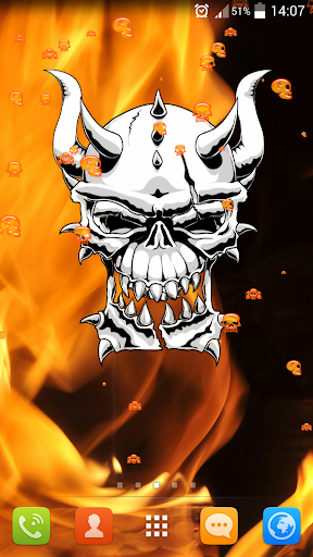 Fire Skull Live Wallpaper