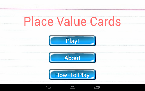 Place Value Cards