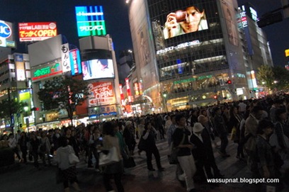 Famous Shibuya pedestrian crossing