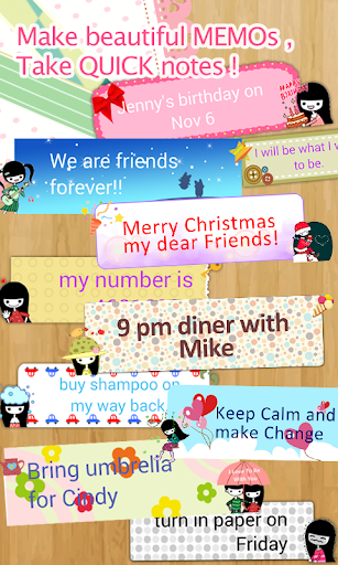 My Deco Memo Sticker widget