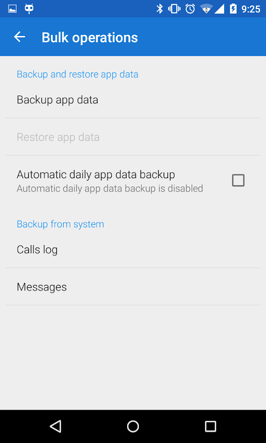 Telephony Backup (Calls & SMS) - screenshot