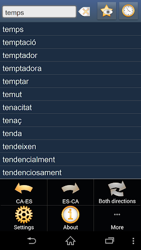 Catalan Spanish dictionary