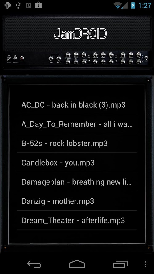 Android application JamDroid screenshort