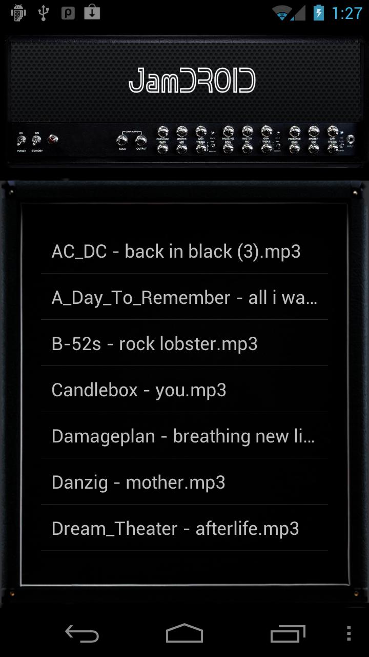 JamDroid Screen 1