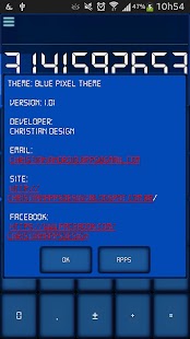 Download Blue Pixel SCalc Theme APK for Android