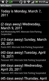 NYC Alternate Side Parking Screenshots 0