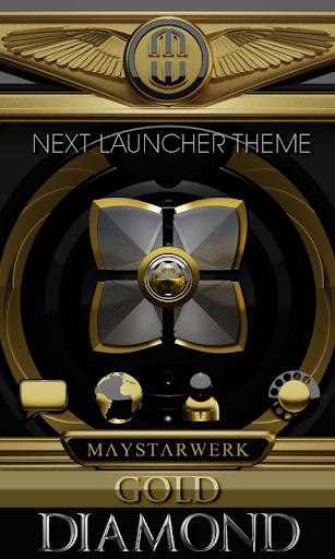 Next Launcher Theme Gold Diam