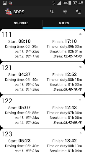 【免費生產應用App】Bus Driver Duty Schedule-APP點子