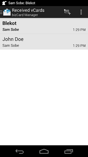 bizCard Manager FREE MMS vCard