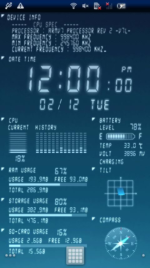 Android application Device Info Live WallPaper screenshort