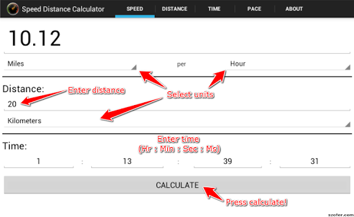 Speed Distance Time Calculator