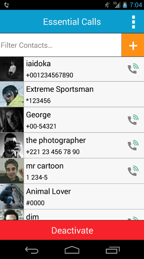 Essential Calls Lite - screenshot