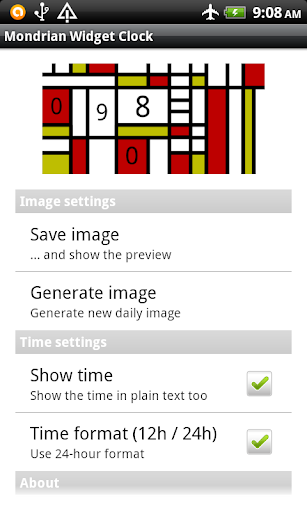【免費個人化App】Mondrian Widget Clock-APP點子