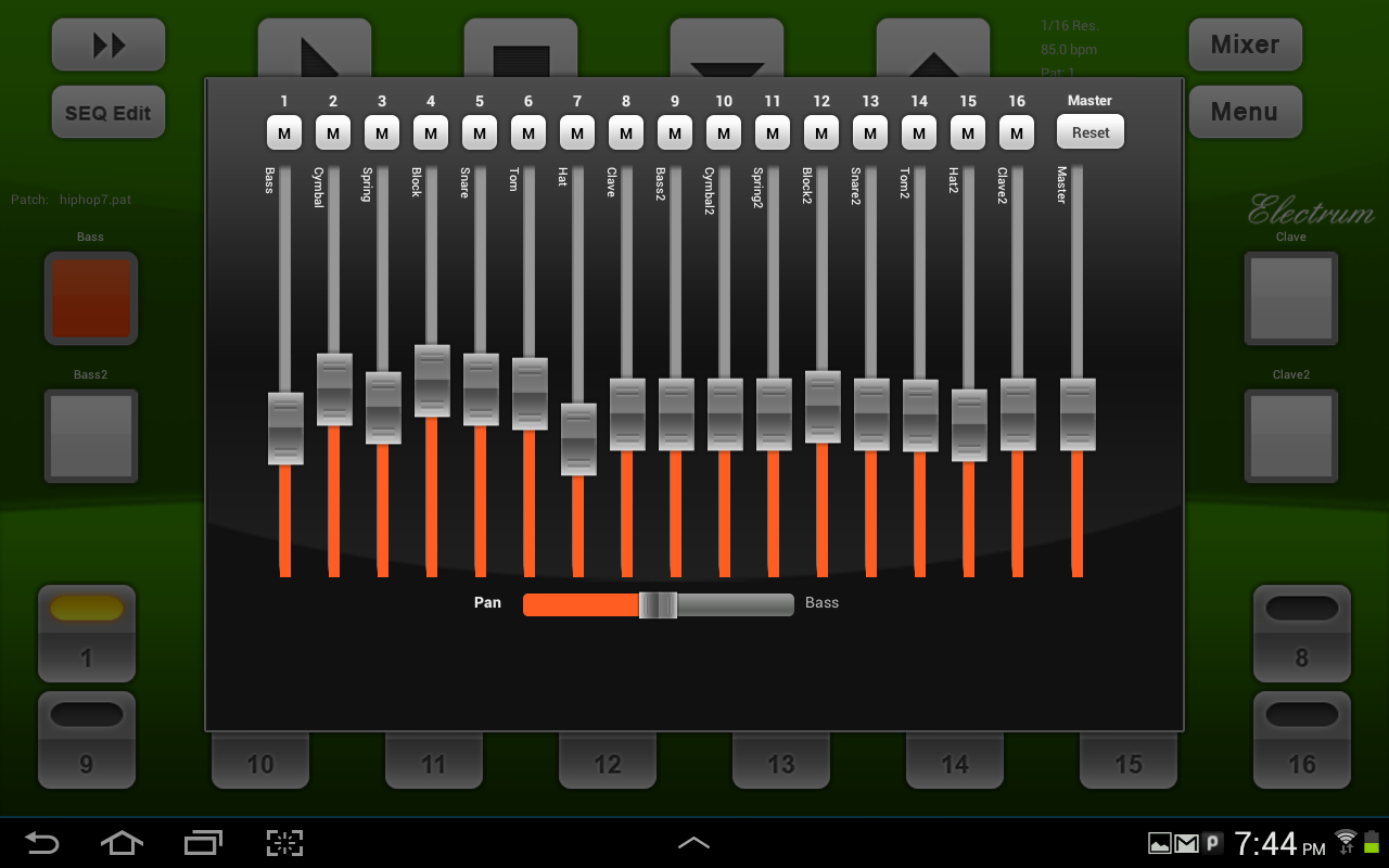 Electrum Drum Machine/Sampler - screenshot