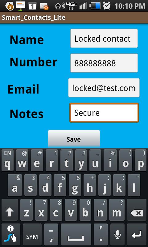 Smart Contacts (Full) Screen 2