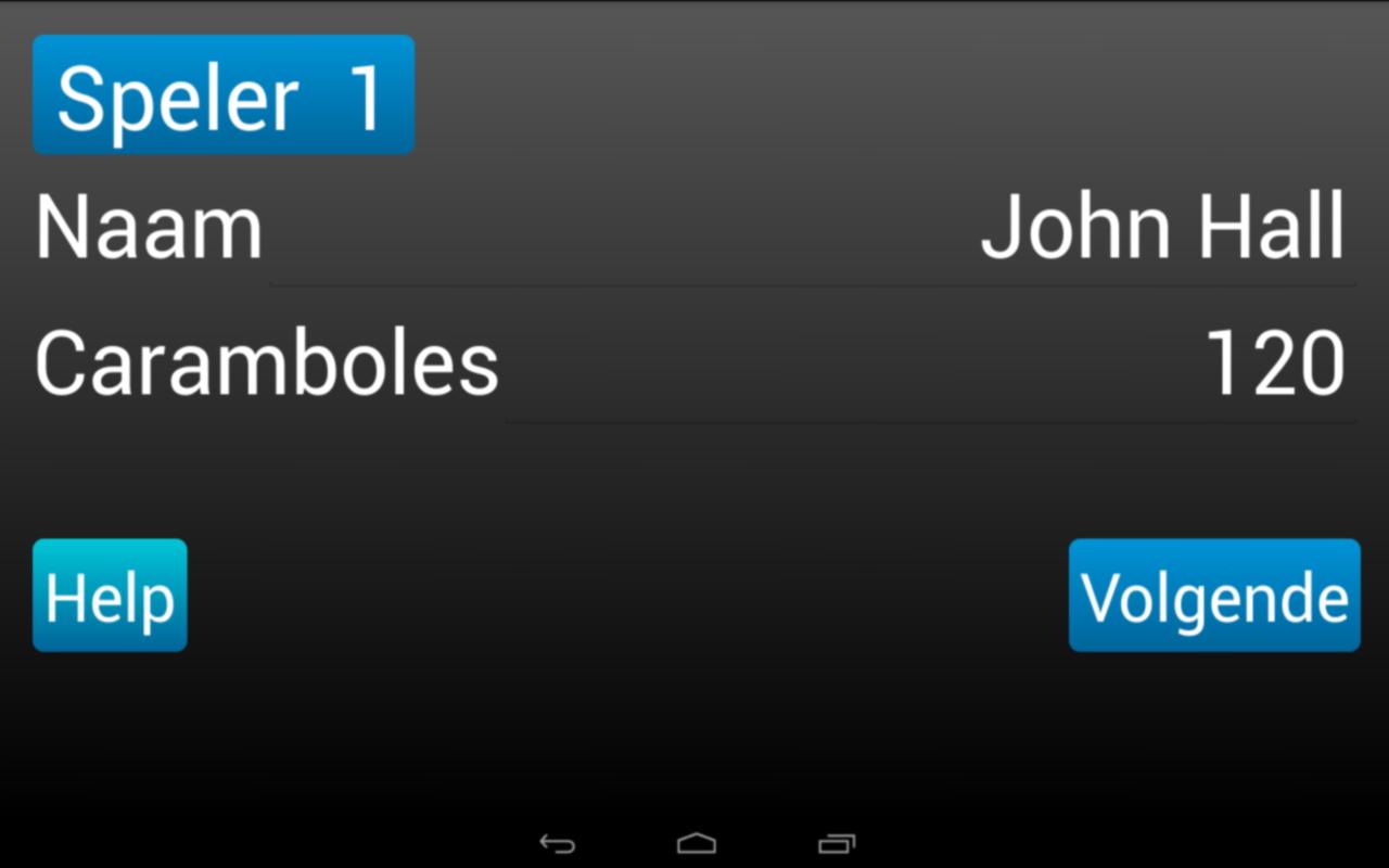 Android application Billiard Scoreboard App screenshort