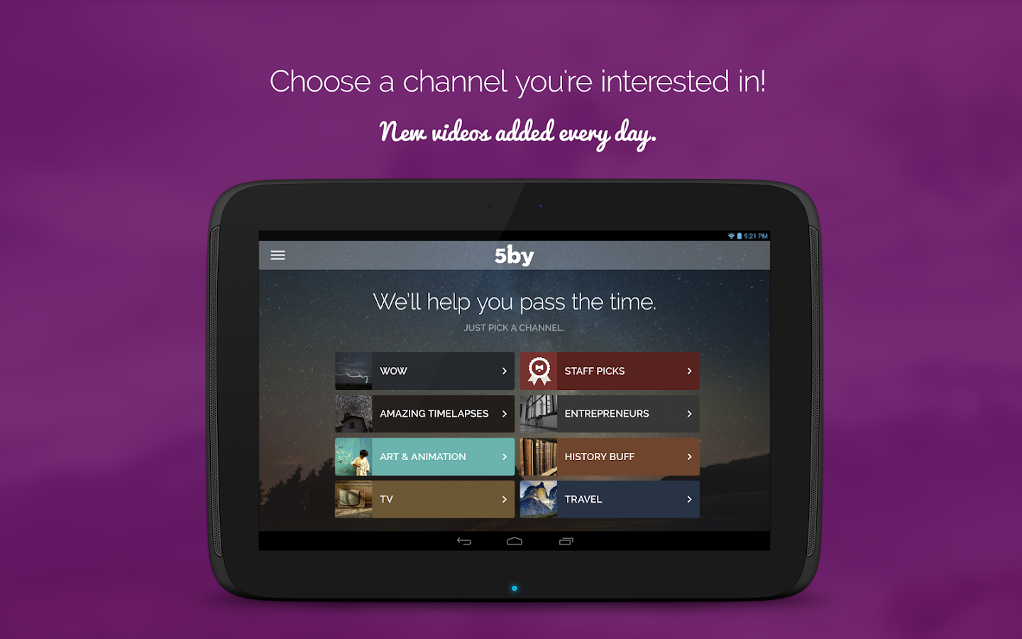  Android   5by, guarda i web della rete a seconda del tuo umore... E non solo!