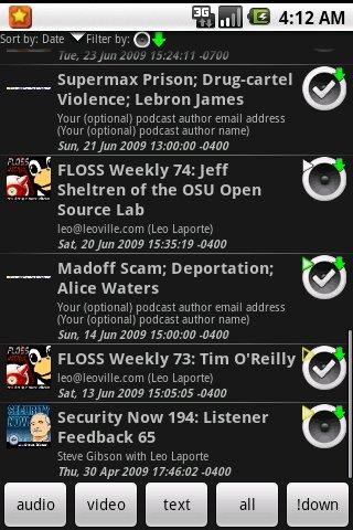 Android application ACast Pro screenshort