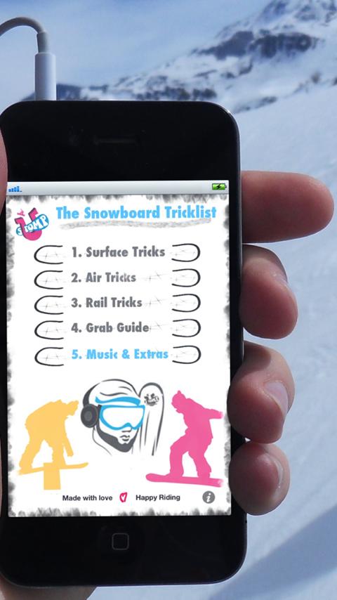 Android application Snowboard Trick List screenshort