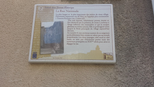 Rue Nationale Information Plate