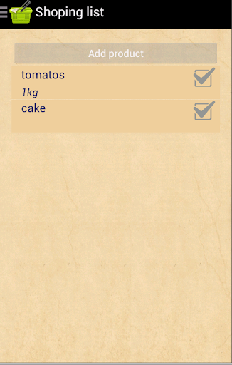 Shopping list