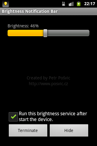 Brightness Notification Bar