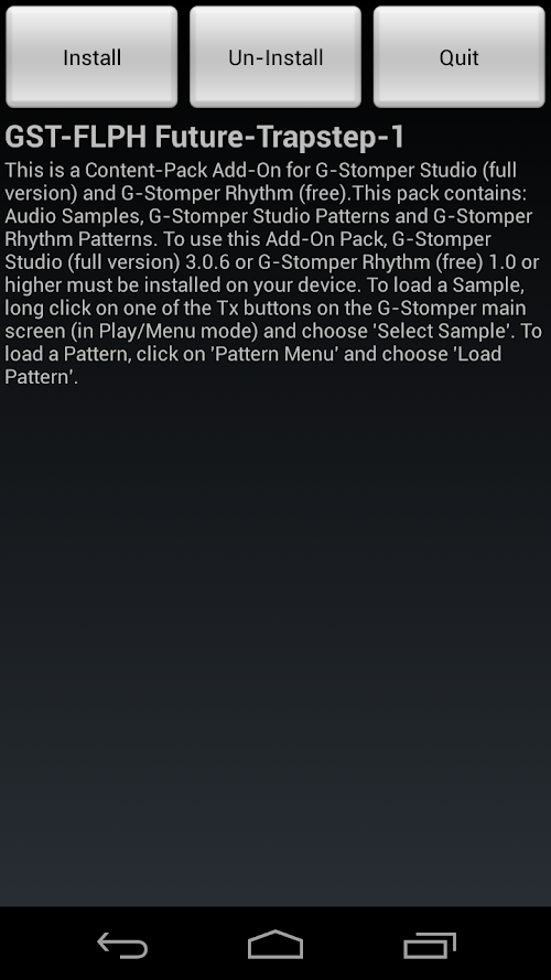 Android application GST-FLPH Future-Trapstep-1 screenshort