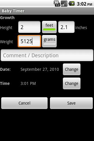 Baby Timer Screen 3