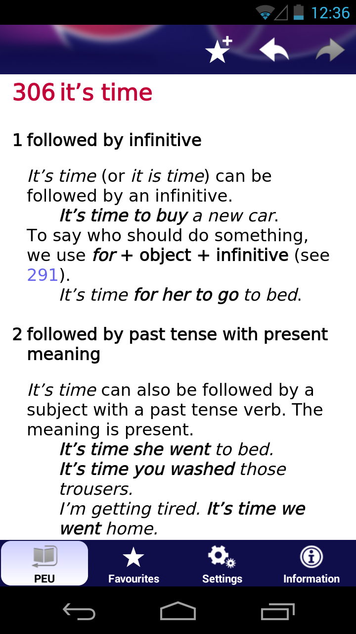 Practical English Usage Screen 1