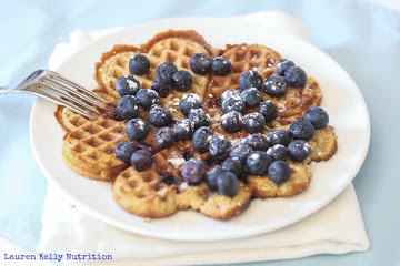 Coconut Blueberry Waffles