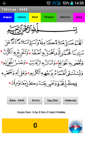 Salat-i Tefreciye 4444 Prayer