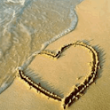 Heart On The Beach Live Wallpa