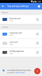 Google Wallet screenshot
