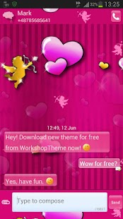 GO SMS Pro Lovely Pink Buy Screenshots 1