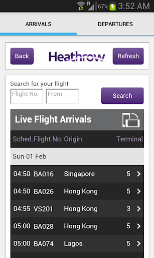 【免費交通運輸App】Heathrow Flight Status (LHR)-APP點子