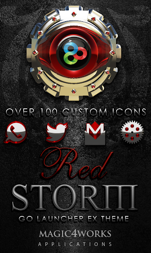 GO Launcher Theme Red Storm