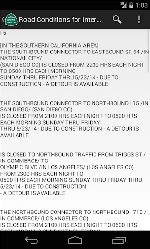 California Highway Conditions