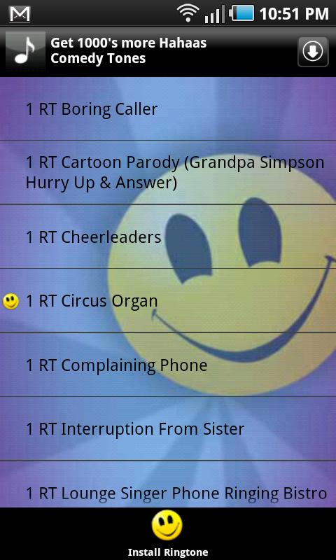 Comedy Text Alerts &amp; Ringtones Screen 2
