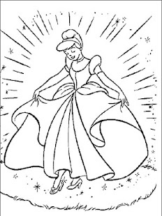 Coloring Cendrillon For Kids