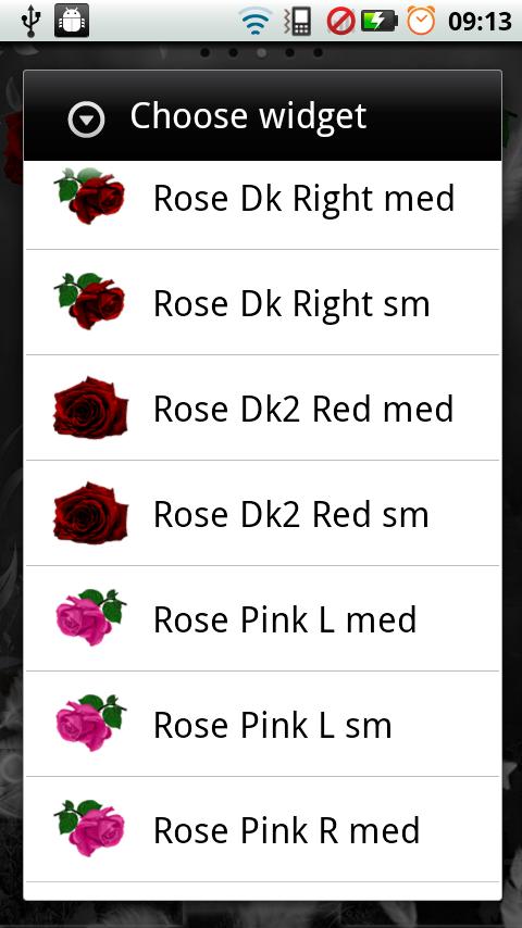Rose Stickers Widget Pack Screen 2