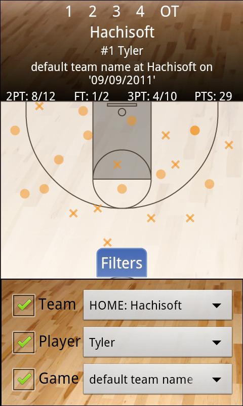 Basketball Shot Chart Screen 2