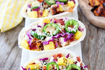 Grilled BBQ Chicken and Pineapple Tacos