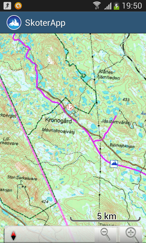Android application Snowmobile Navigator Sweden screenshort