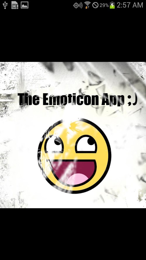 Android application The Emoticon App =) screenshort