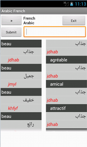 French Arabic Dictionary