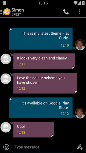 【免費個人化App】EvolveSMS Theme - Flat Curlz 2-APP點子