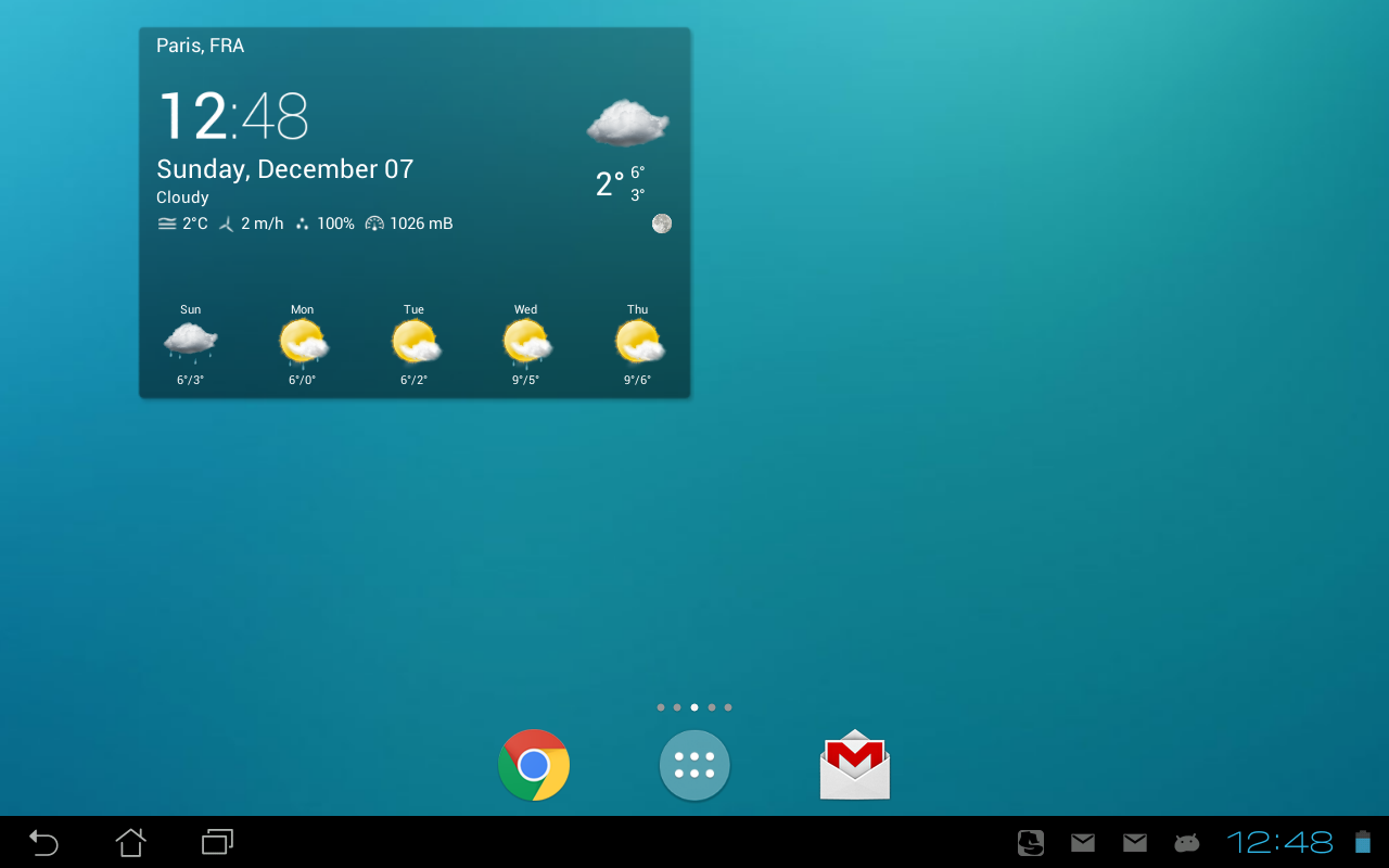 Transparent clock & weather - screenshot